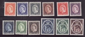 St. Vincent-Sc#186-97-Unused NH QEII definitive set-1955-