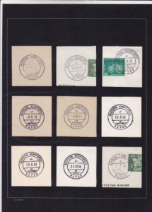 Germany  Schiffspost Ships post 1950s-1960s stamps cancel on page r20183