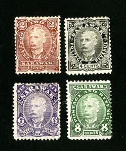 Sarawak Stamps # 28-31 Fresh OG Hinged Set of 4 Scott Value $100.00