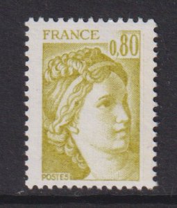 France  #1569  MNH  1978   Sabine  80c  olive