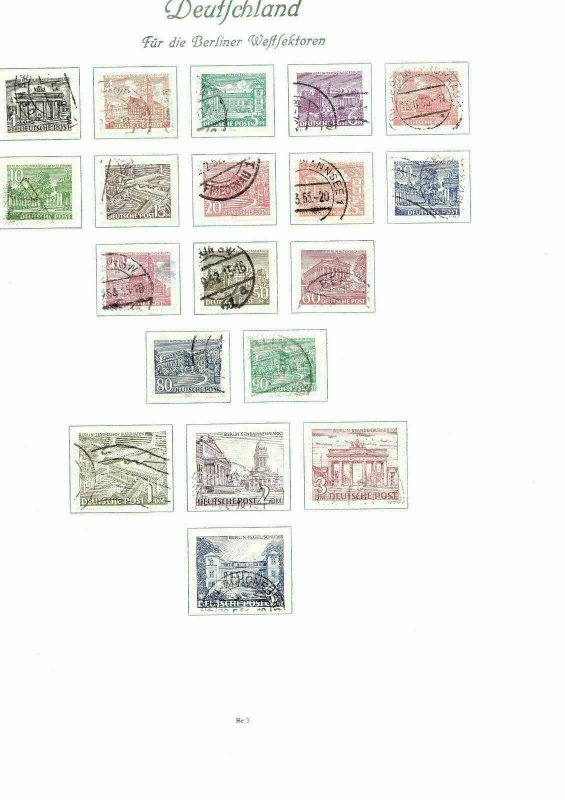 GERMANY BERLIN ISSUES ON FOUR PAGES CAT £250+   .REF 188