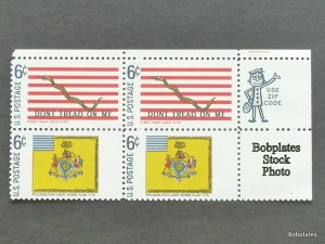 BOBPLATES #1345//54 Historic Flags Zip Block F-VF MintNH  ~ See Details for Pos