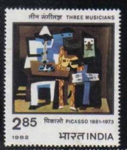 INDIA 1982 PICASSO PAINTINGS - THREE MUSICIANS  1V MNH