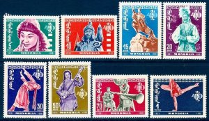 MONGOLIA Sc 262-69 NH ISSUE OF 1961 - MUSIC