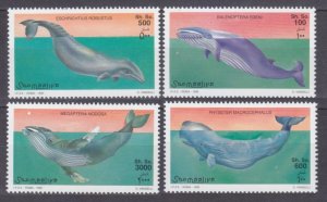 1999 Somalia  789-792 Marine fauna - Whales 15,00 €