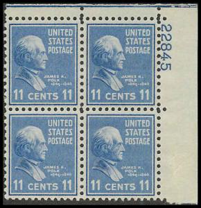 816 MNH Plate Block