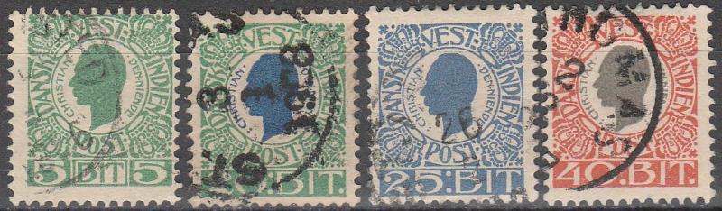 Danish West Indies #31, 33-5  F-VF Used CV $32.00   (A14050)