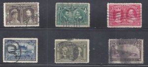 Canada # 96-101 QUEBEC TERCENTENARY PART SET USED BS27424