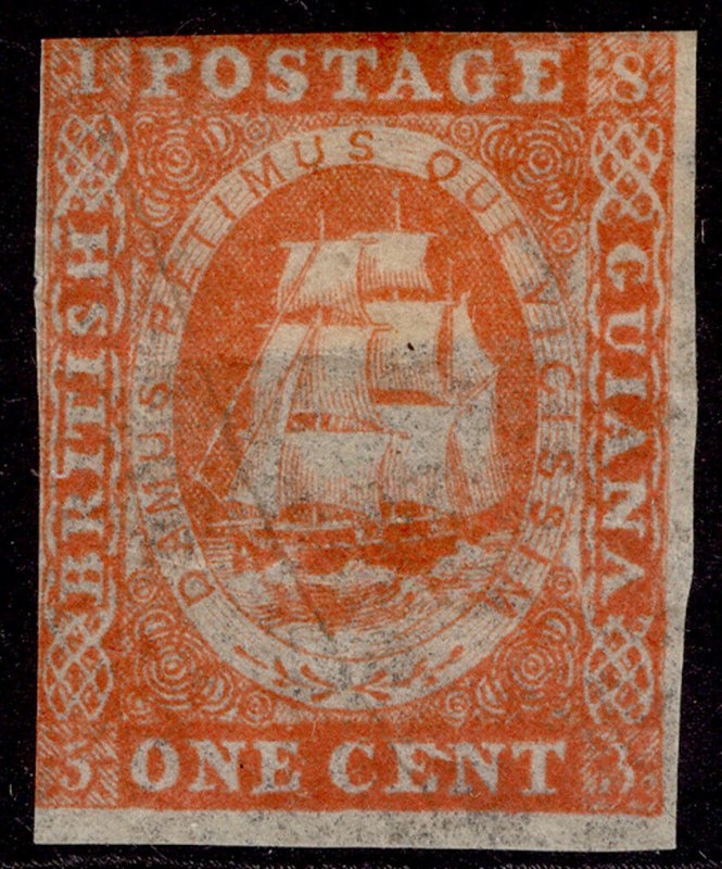 BRITISH GUIANA QV SG11, 1c vermilion, M MINT. Cat £7500. ORIGINAL PRINTING