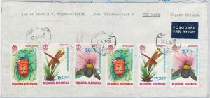 62929  - INDONESIA - POSTAL HISTORY - COVER to HOLLAND  1972 -  INSECTS