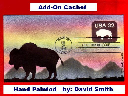  1985 Buffalo # U608 FDC Hand Painted Cover Smith