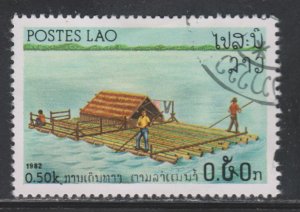 Laos 393 River Vessels 1982