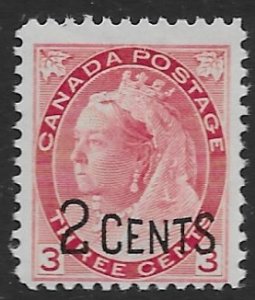 Canada 88  1899   2 cents OP  fine mint  nh