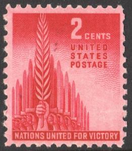 SC#907 2¢ Allied Nations Single (1943) MNH