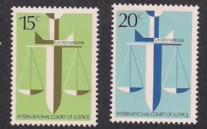 UN NY Sc# 314 315 Scales & Sword of Justice MNH