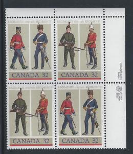 Canada #1008a UR PL BL Army Regiments 32