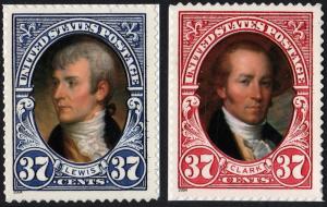 SC#3855 & 56 37¢ Lewis & Clark Bicentennial Single (2004) SA