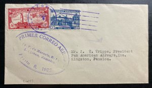 1932 Dominican Republic First Flight cover FFC to Kingston Jamaica