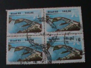 ​BRAZIL-1983 SC#1847 UTAIPU HUDROELECTRIC POWER STATION OPENING CTO-BLOCK  VF