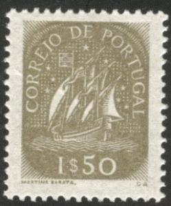 Portugal Scott 705 MH* 1948 Caravela ship stamp CV $55