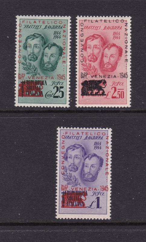 Italy x 3 MNH locals from Venezia end of WW2