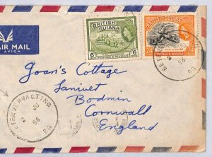 BRITISH GUIANA QEII Air Mail Cover *BETERVERWAGTING*? Skeleton CDS 1956 ZV153