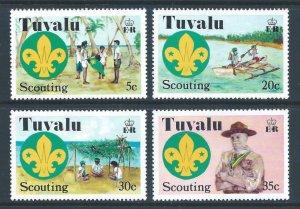 Tuvalu #50-3 NH Scouting in Tuvalu Anniv.