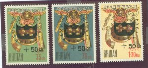 Bhutan #B1-B3  Single (Complete Set)