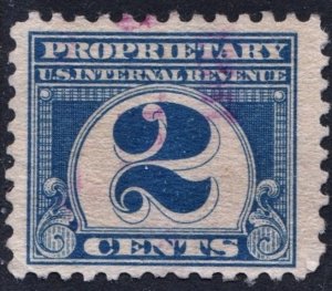 RB66 2¢ Proprietary Stamp (1919) Used