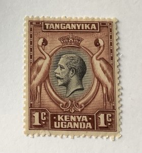 Kenya Uganda  Tanganyika 1935 Scott 46 MH - 1c, Kavirondo Cranes & King George V