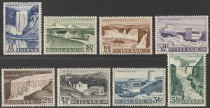 EDSROOM-17090 Iceland 289-296 MNH 1956 Complete Waterfalls CV$66.30