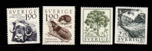 Sweden Sc 1488-91  1984 Nature Conservation stamp set mint NH