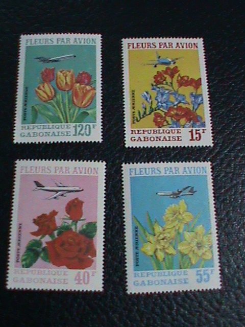 Gabon Stamp: 1971 SC#C109//111 Airmail Stamps-Colorful Flowers  MNH-Stamp