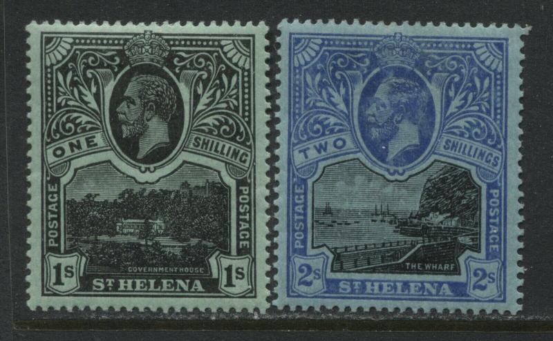 St. Helena KGV 1912 1/ and 2/ mint o.g.