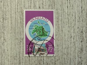 Vanuatu #283 Used, 20fr Efate Island and Post Office, Vila, 2024 SCV $0.40