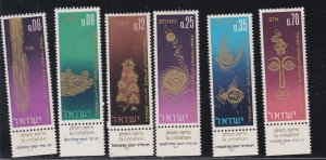 Israel # 298-303, Jewish New Year, NH Tab Set