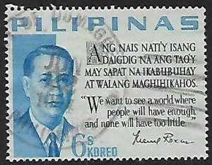 Philippines # 878 - President Roxas - used  {GR35}
