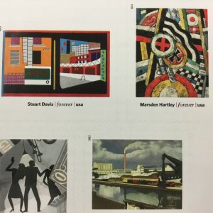 4748   Modern Art in America.  Sheet of 12  Forever stamps.   Issued in 2013.