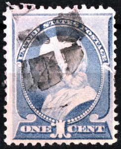 SC#212 1¢ Benjamin Franklin (1887) Used