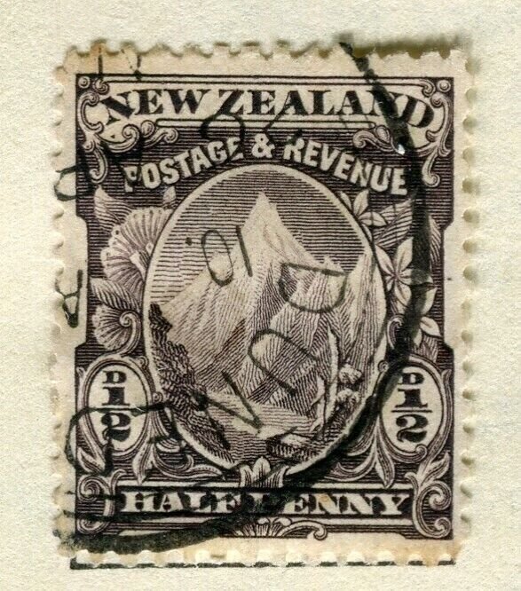NEW ZEALAND; 1898 early classic pictorial issue fine used 1/2d. value
