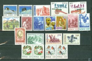 NORWAY 1985 CPLT YEAR  #855-872  MNH...$40.00