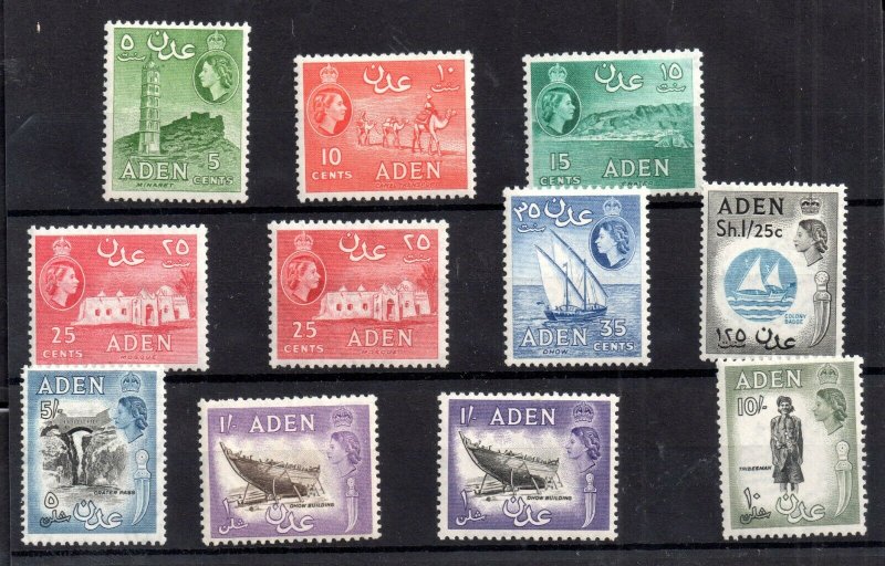 Aden QEII 1953 mint LHM collection to 10/- WS21042