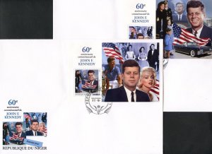 NIGER 2023 60th MEMORIAL ANNIVERSARY OF JOHN F. KENNEDY S/S SET FIRST DAY COVERS