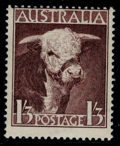 AUSTRALIA GVI SG223, 1s 3d brown-purple, M MINT.