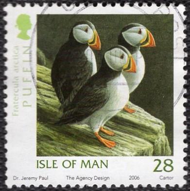 Isle of Man 1141b - Used - 28p Puffins (2006) (cv $1.10)