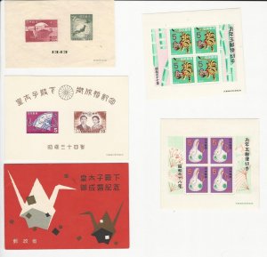 Japan, Postage Stamp, #475a, 668a, 740a, 773a Mint NH, 1949-62, JFZ