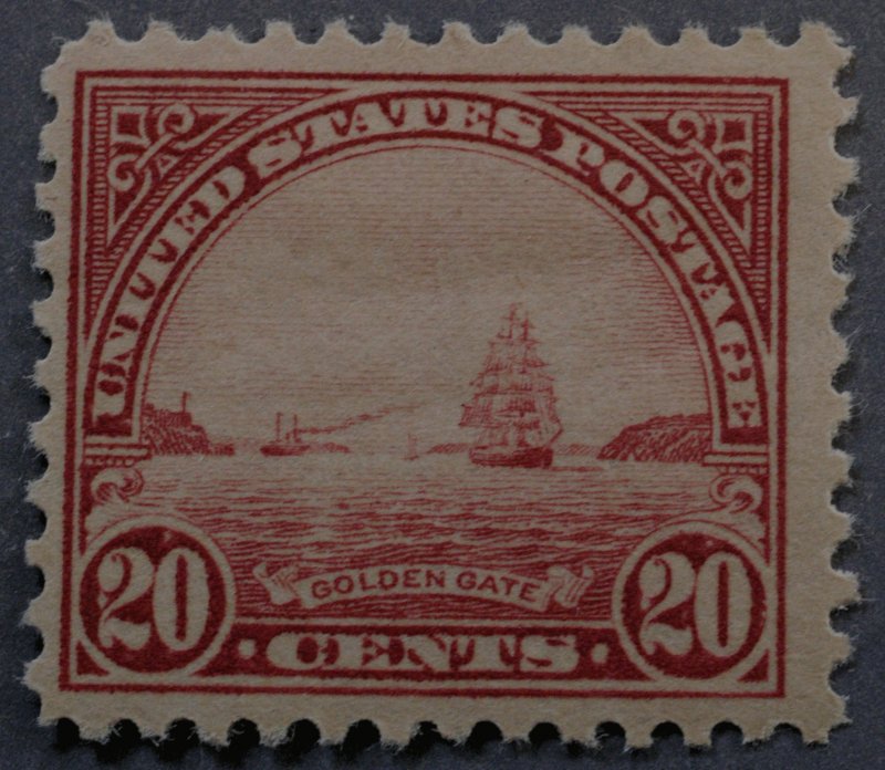 United States #567 20 Cent Golden Gate OG