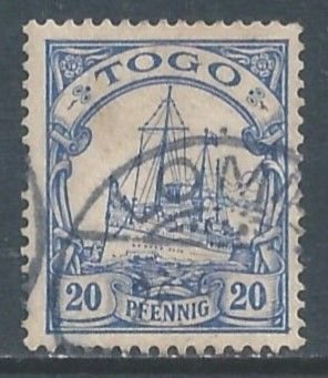 Togo #10 Used 20pf Kaiser's Yacht, The Hohenzollern