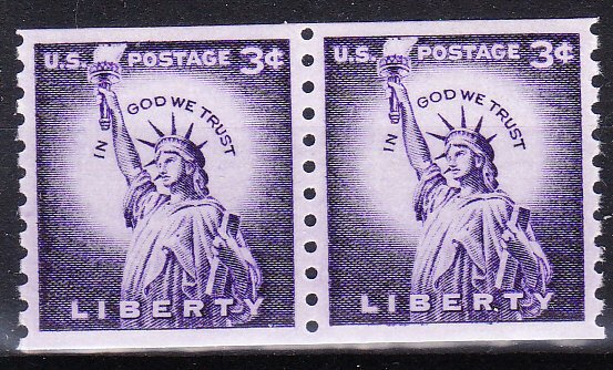MOstamps - US Scott #1057a XF-Sup Mint OG NH Coil Pair - Lot # DS-6114