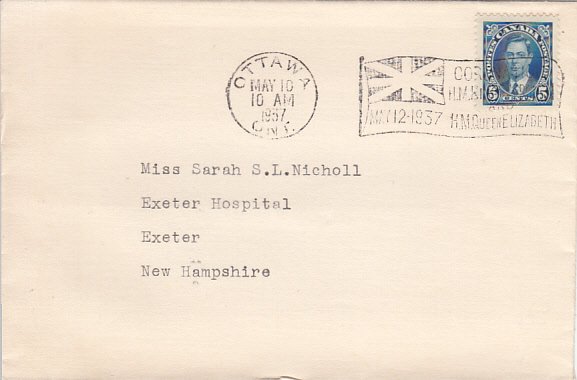 Canada 1937 FDC Sc #235 5c George VI Mufti Slogan cancel